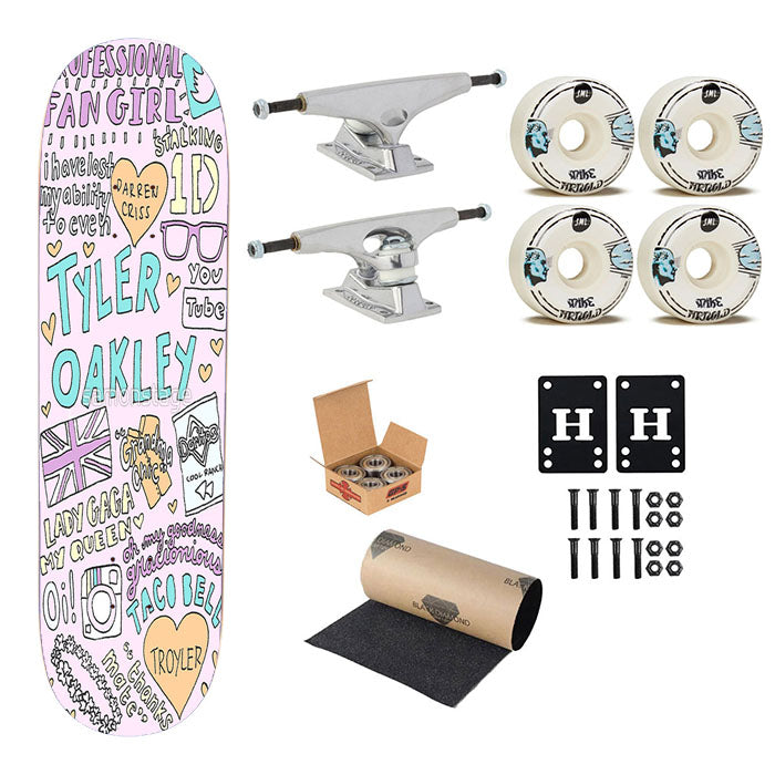 Tyler Oakley Collage Art Case Skateboard Complete Board 8.0" X 31.75"