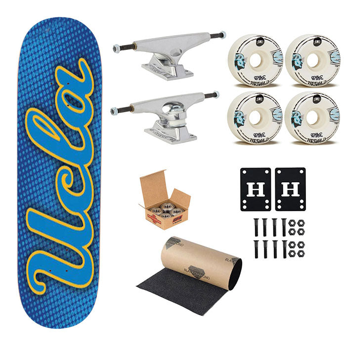 Ucla Bruins Halftone Blue Skateboard Complete Board 8.0" X 31.75"