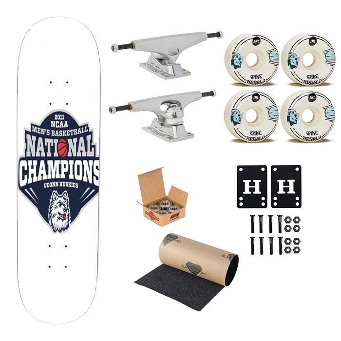 Uconn Huskies National Champions Skateboard Complete Board 8.0" X 31.75"