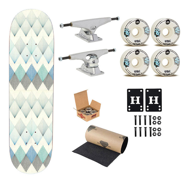 Uible Pattern Back Phone Skateboard Complete Board 8.0" X 31.75"
