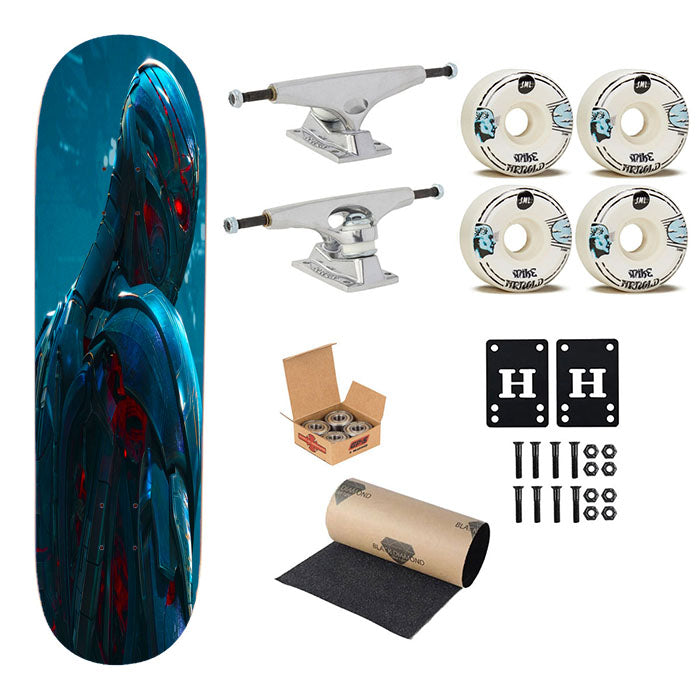 Ultron The Avengers Skateboard Complete Board 8.0" X 31.75"