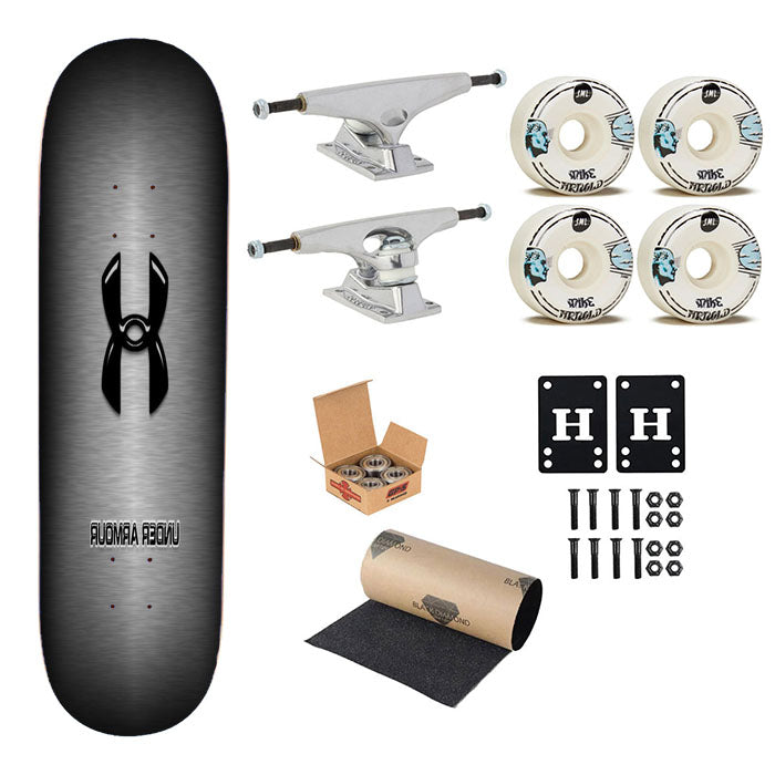 Under Armour Black Skateboard Complete Board 8.0" X 31.75"