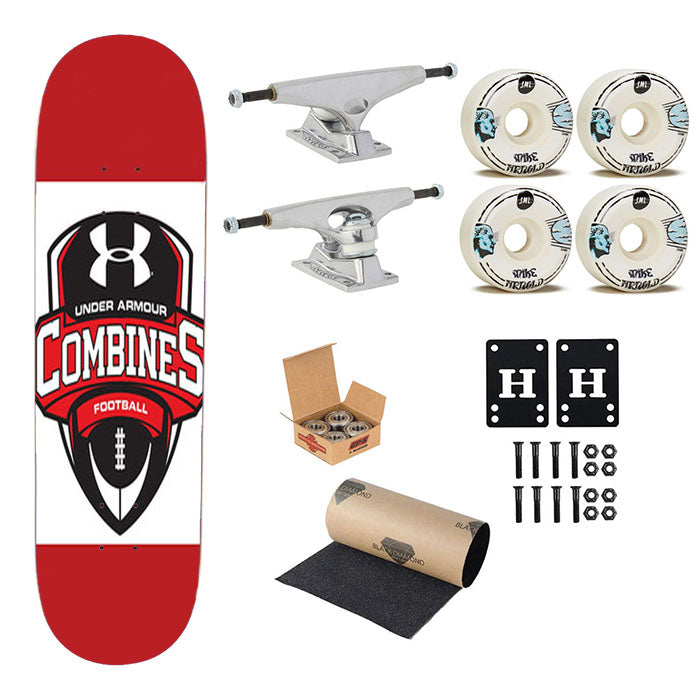 Under Armour Combines Football Logo Skateboard Complete Board 8.0" X 31.75"