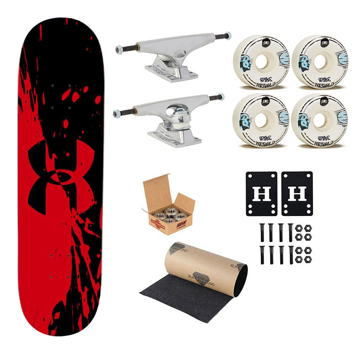 Under Armour Splatter Skateboard Complete Board 8.0" X 31.75"