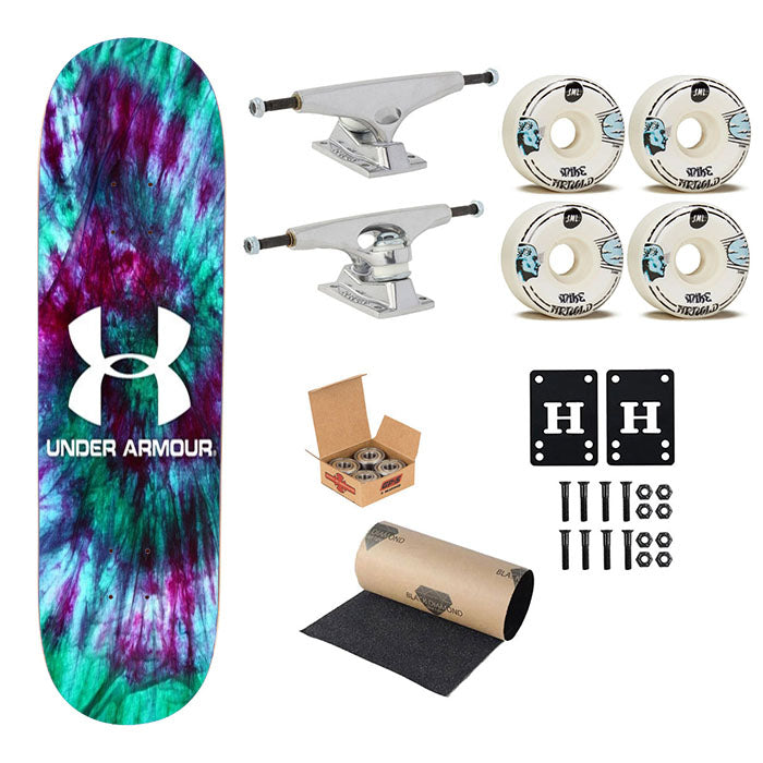 Under Armour Tye Dye Skateboard Complete Board 8.0" X 31.75"