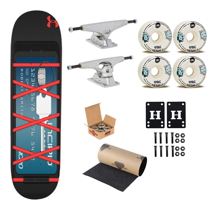 Under Armour Ua Protect Red Image Wallpaper Skateboard Complete Board 8.0" X 31.75"