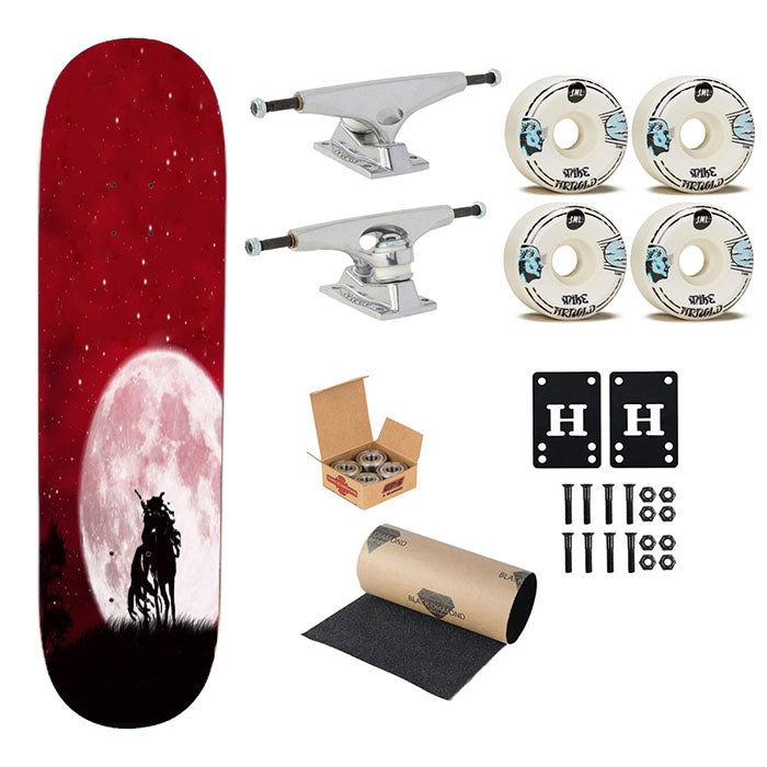 Unicorn And Red Sky Skateboard Complete Board 8.0" X 31.75"