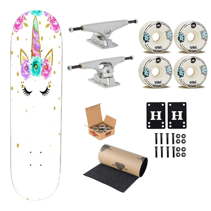 Unicorn Art Birthday Skateboard Complete Board 8.0" X 31.75"