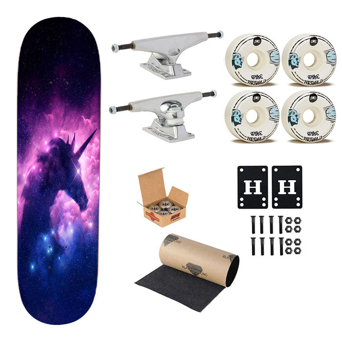 Unicorn Galaxy Skateboard Complete Board 8.0" X 31.75"
