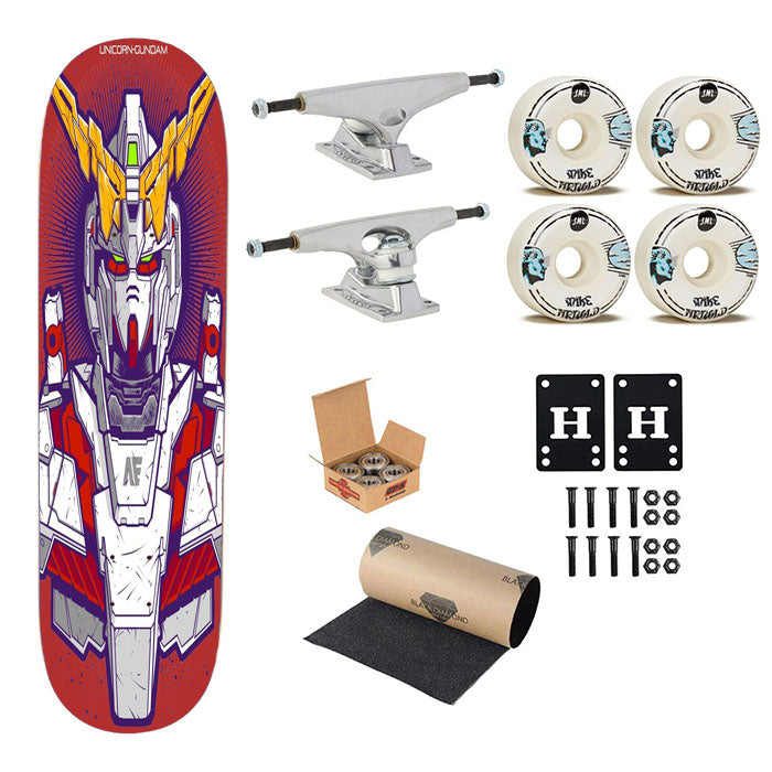Unicorn Gundam Mecha Skateboard Complete Board 8.0" X 31.75"