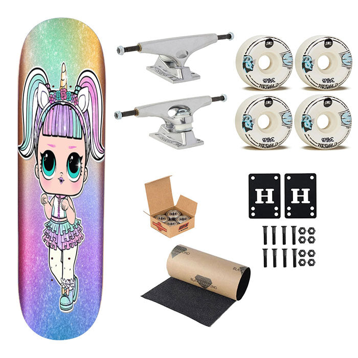 Unicorn Lol Surprise Doll Skateboard Complete Board 8.0" X 31.75"