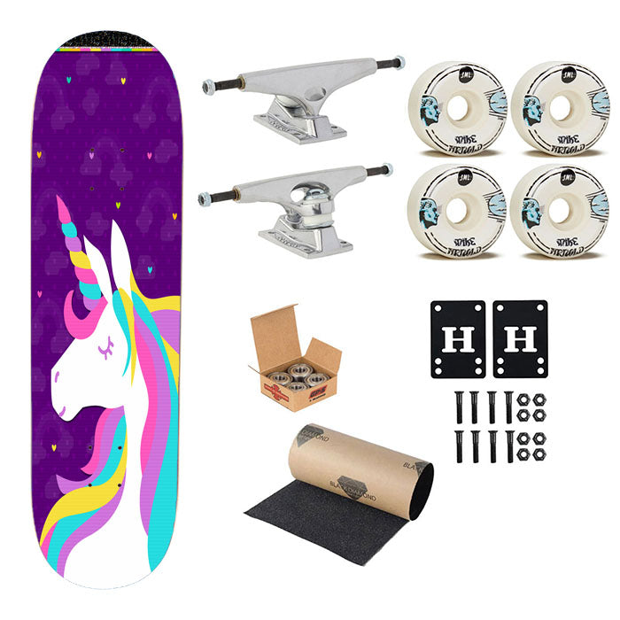 Unicorn Rainbow 1 Skateboard Complete Board 8.0" X 31.75"