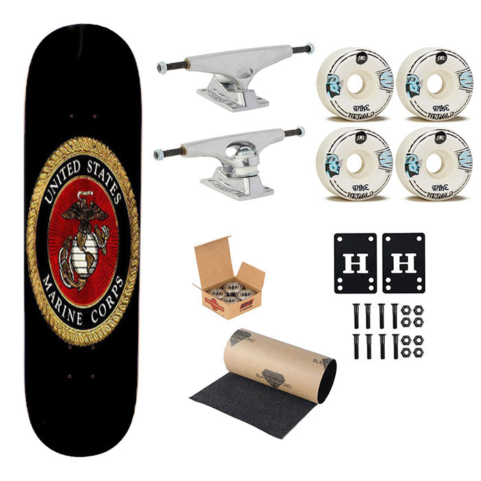 United States Marine Corps Skateboard Complete Board 8.0" X 31.75"