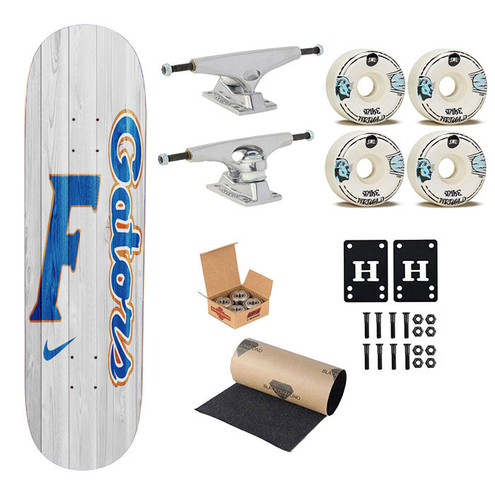University Of Florida Gators Logo Skateboard Complete Board 8.0" X 31.75"