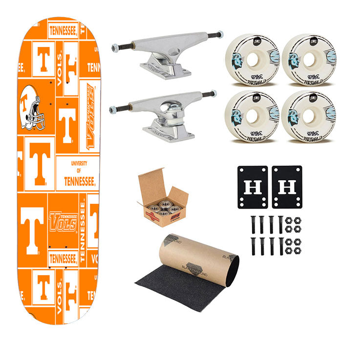 University Of Tennessee Helmet Skateboard Complete Board 8.0" X 31.75"