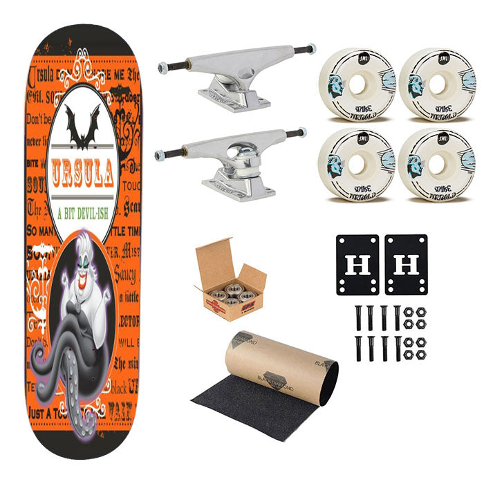 Ursula A Bit Devil Ish Skateboard Complete Board 8.0" X 31.75"
