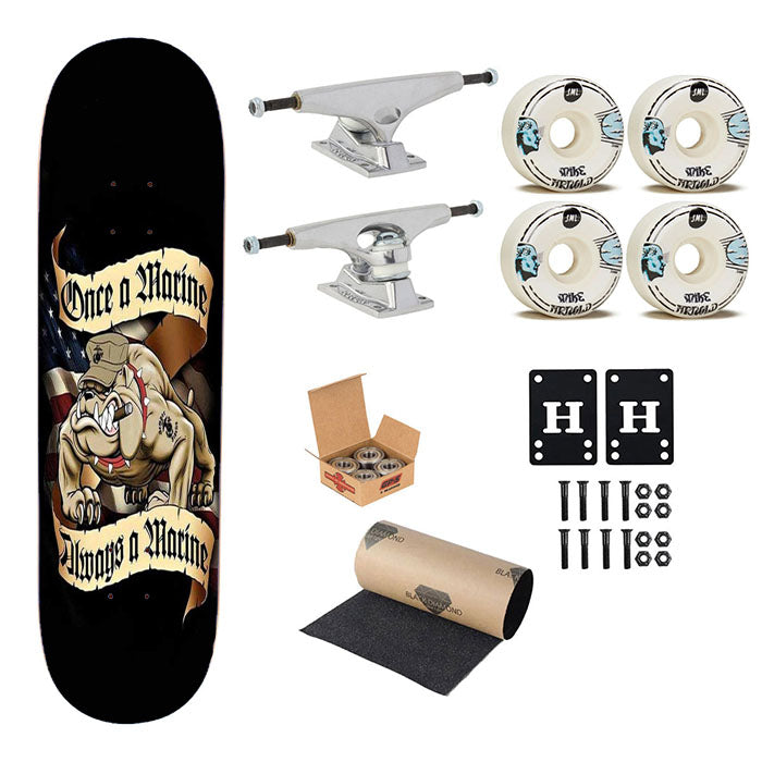 Us Marine Corps 2 Skateboard Complete Board 8.0" X 31.75"