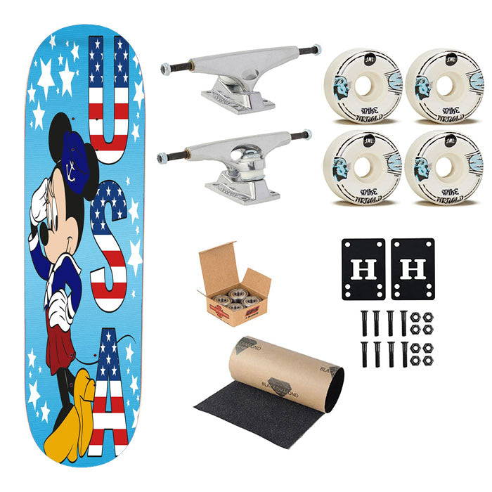 Usa Minnie Skateboard Complete Board 8.0" X 31.75"