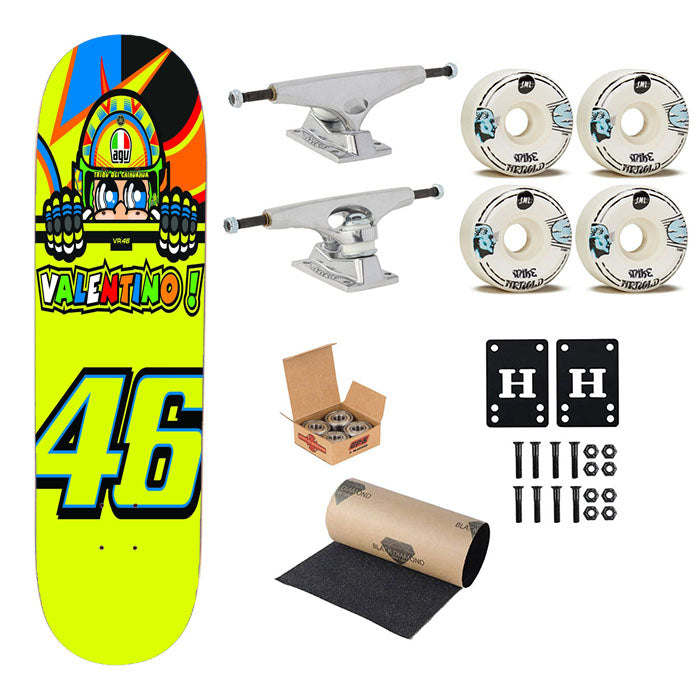 Valentino Rossi 46 Vr46 Skateboard Complete Board 8.0" X 31.75"