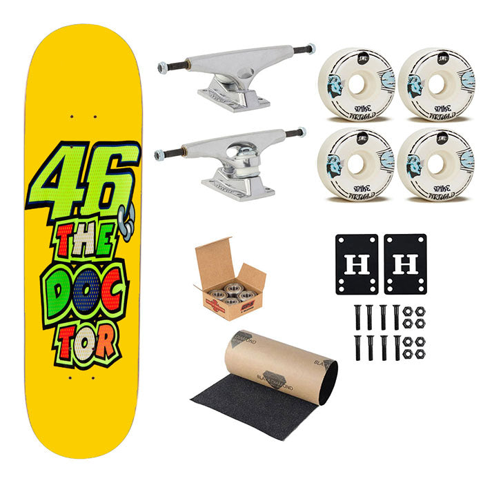 Valentino Rossi Vr 46 Doctor Skateboard Complete Board 8.0" X 31.75"