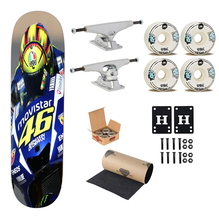 Valentino Rossi Wallpaper Skateboard Complete Board 8.0" X 31.75"