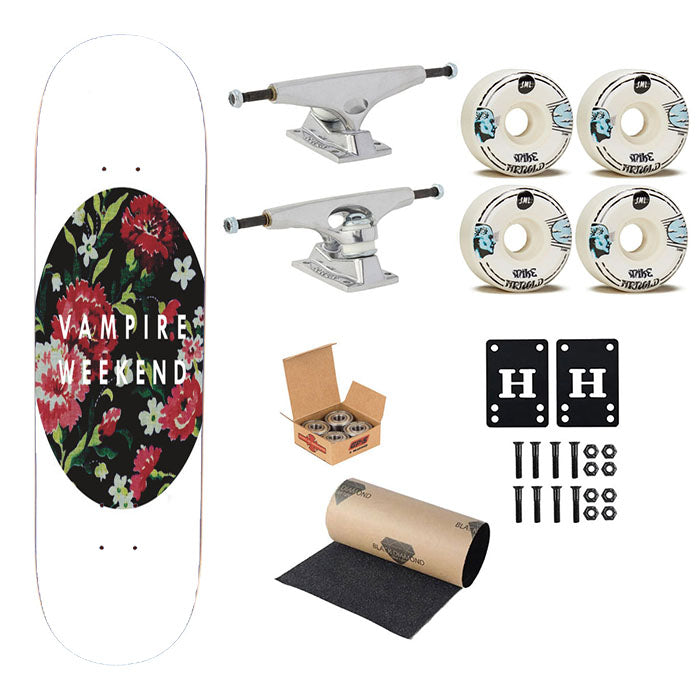 Vampire Weekend Floral Skateboard Complete Board 8.0" X 31.75"