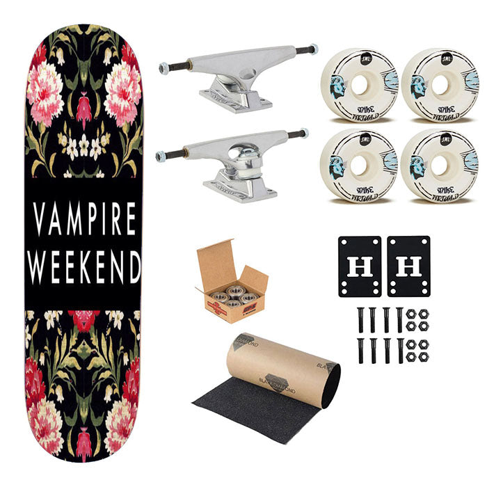Vampire Weekend Flower 4 Skateboard Complete Board 8.0" X 31.75"