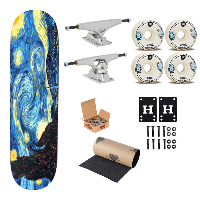 Van Gogh Harry Potter Paintings Starry Night Skateboard Complete Board 8.0" X 31.75"