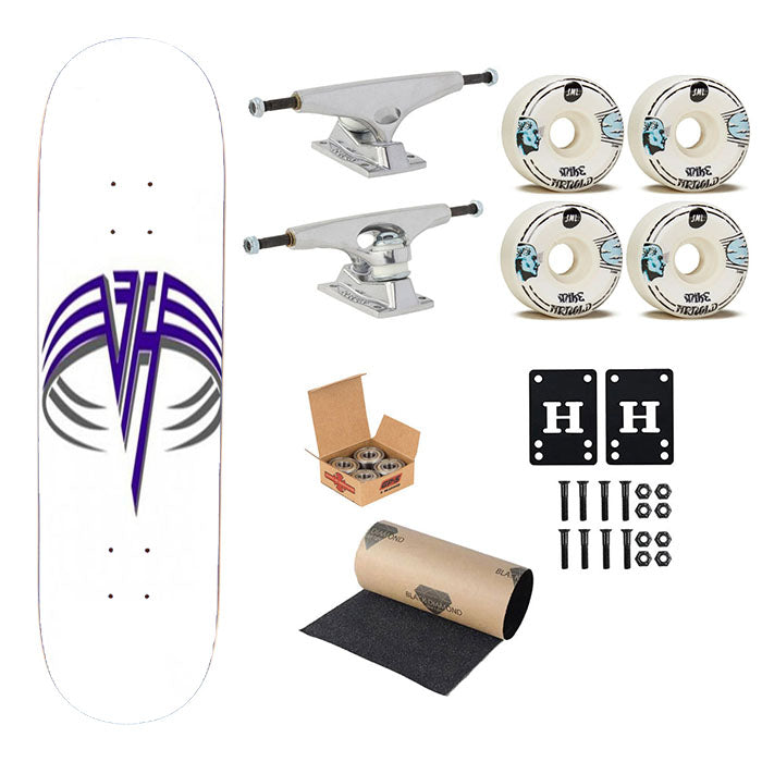 Van Halen Logo Music Skateboard Complete Board 8.0" X 31.75"