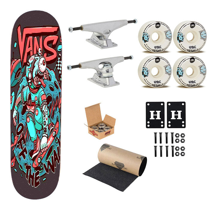 Vans Art Pink Blue Skateboard Complete Board 8.0" X 31.75"