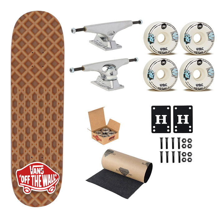 Vans Waffle Sol Pattern Skateboard Complete Board 8.0" X 31.75"