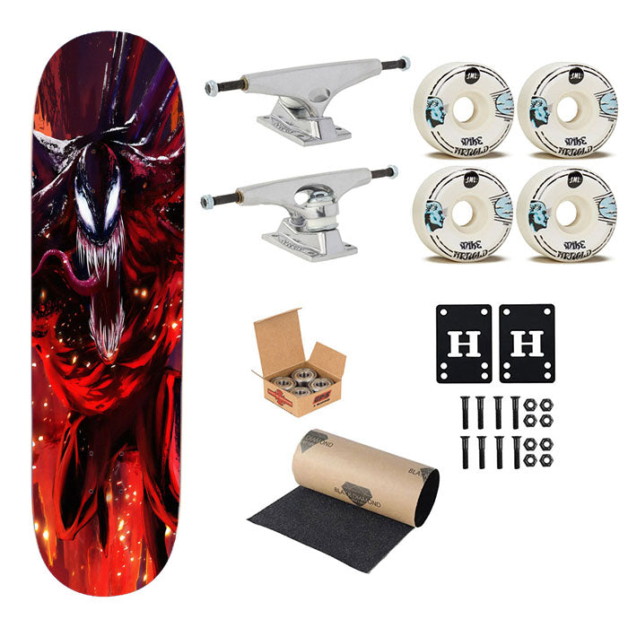 Venom Artwork 4K Skateboard Complete Board 8.0" X 31.75"