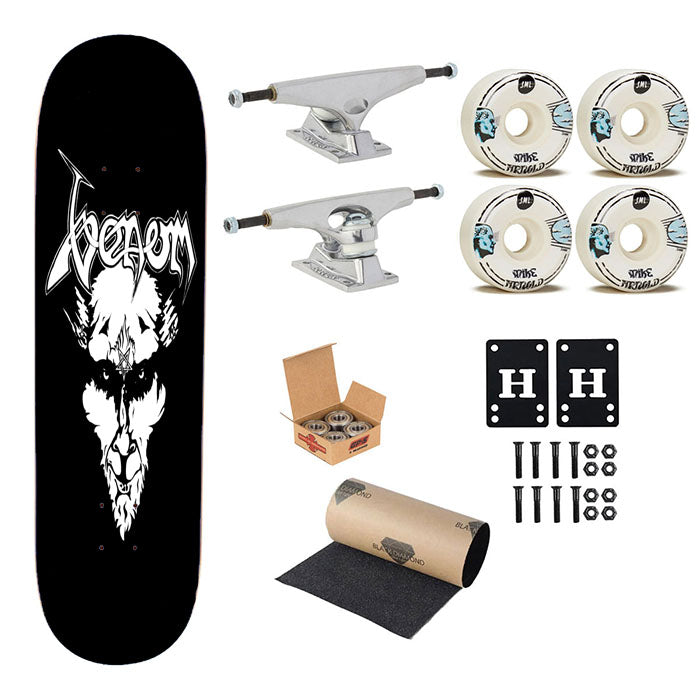 Venom Black Metal Skateboard Complete Board 8.0" X 31.75"