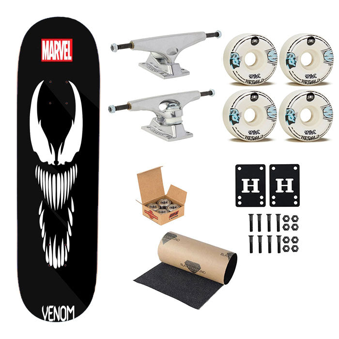 Venom Marvel Black Skateboard Complete Board 8.0" X 31.75"