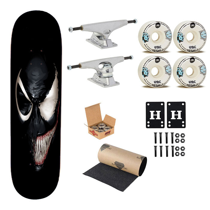 Venom Mask Skateboard Complete Board 8.0" X 31.75"