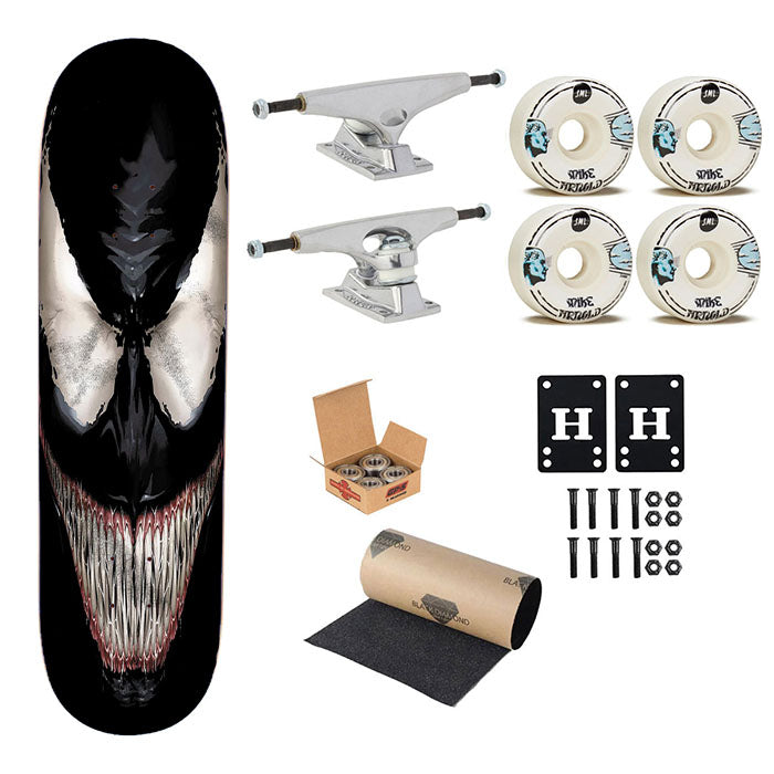 Venom Mask 2 Skateboard Complete Board 8.0" X 31.75"