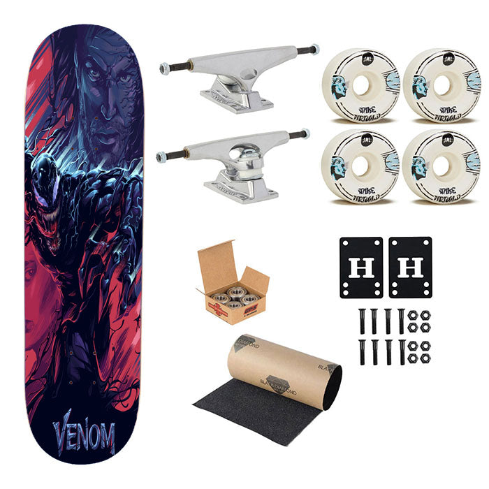 Venom Movie Fan Art Skateboard Complete Board 8.0" X 31.75"