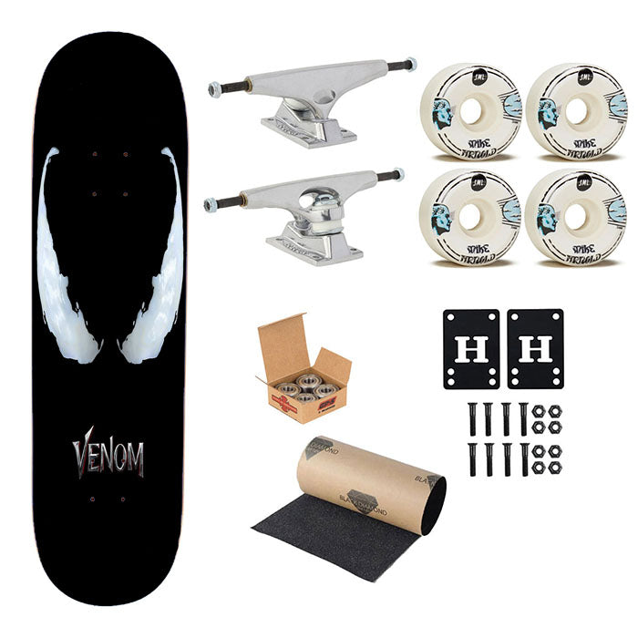 Venom Poster Eyes Skateboard Complete Board 8.0" X 31.75"
