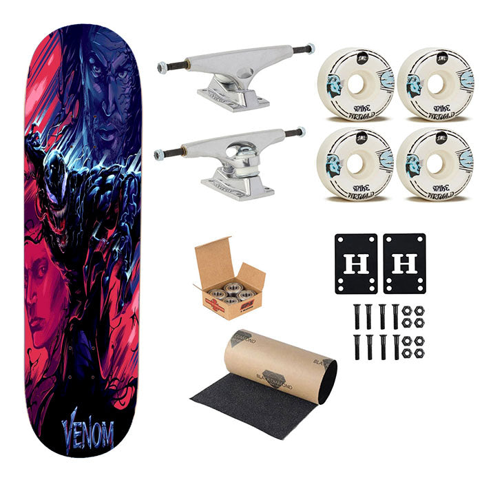Venom Poster Root Skateboard Complete Board 8.0" X 31.75"