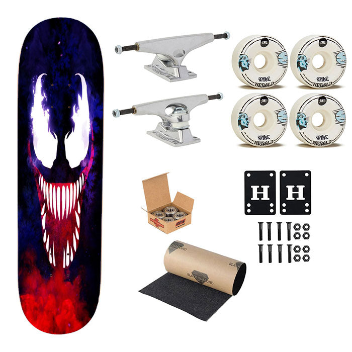 Venom Villain Movies Smoke Art Skateboard Complete Board 8.0" X 31.75"