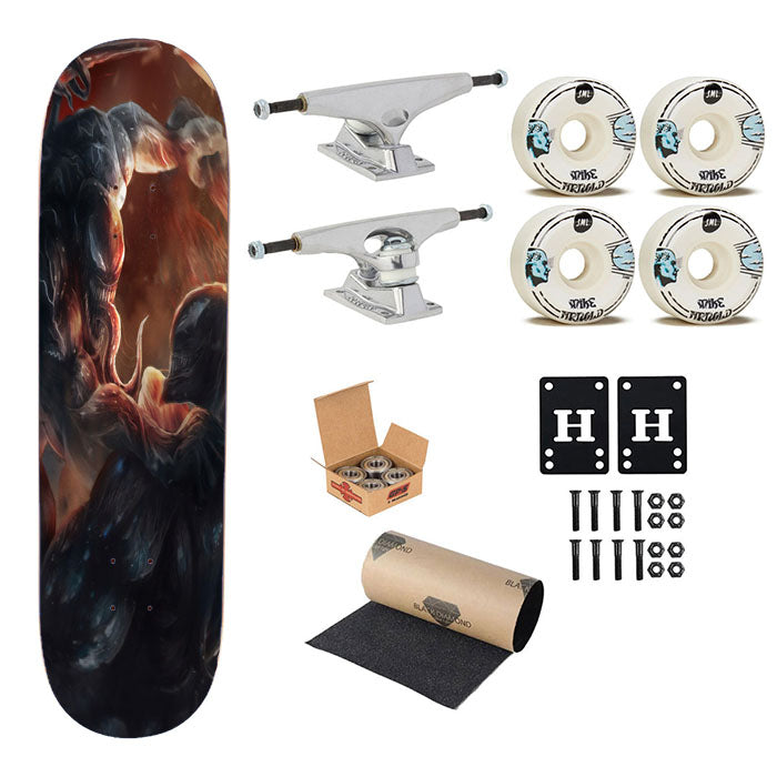Venom Vs Riot Artwork Skateboard Complete Board 8.0" X 31.75"