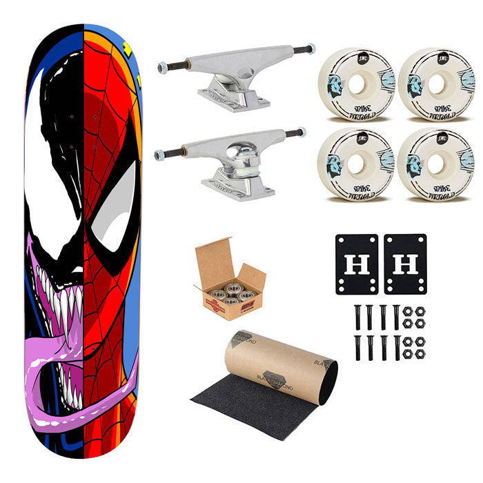 Venom Vs Spider Man Skateboard Complete Board 8.0" X 31.75"