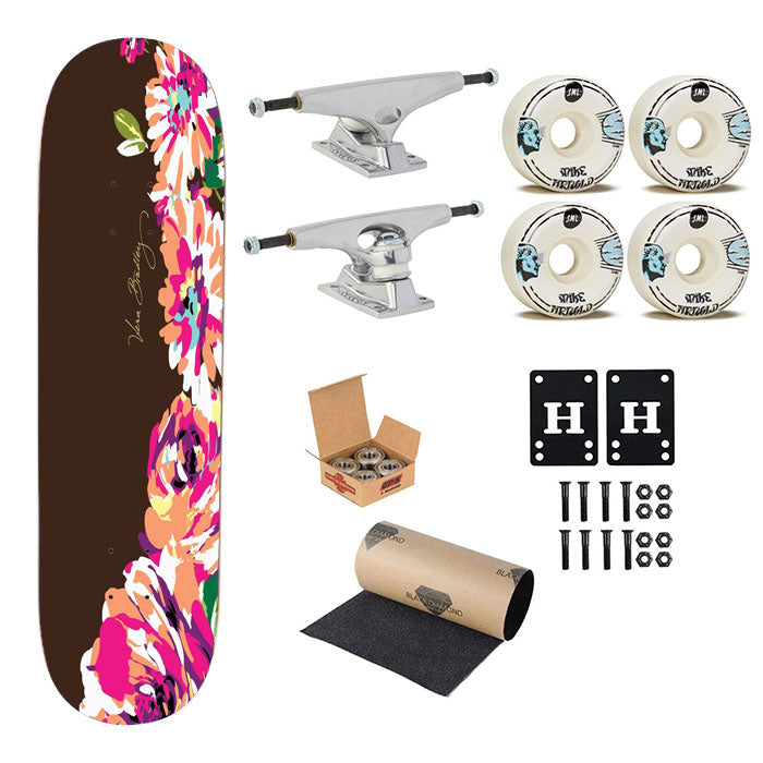 Vera Bradley Elegant Paisley Skateboard Complete Board 8.0" X 31.75"