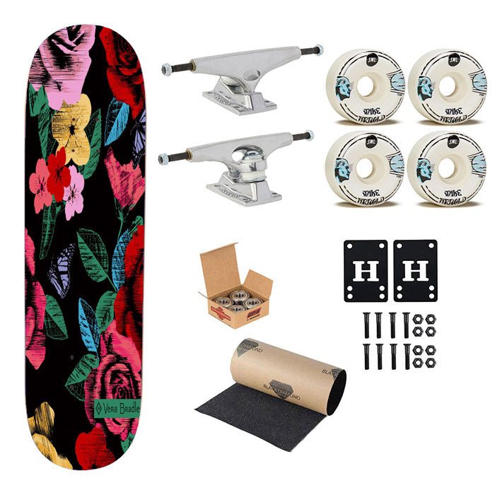 Vera Bradley Havana Rose Skateboard Complete Board 8.0" X 31.75"