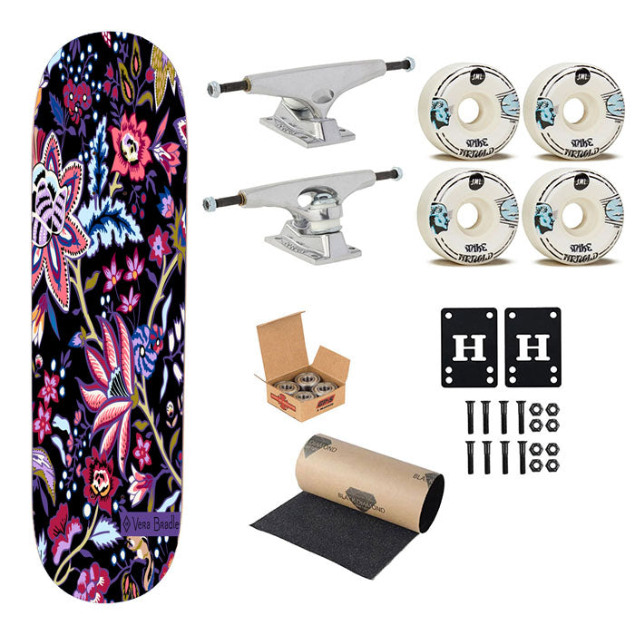 Vera Bradley New Pattern Foxwood Skateboard Complete Board 8.0" X 31.75"