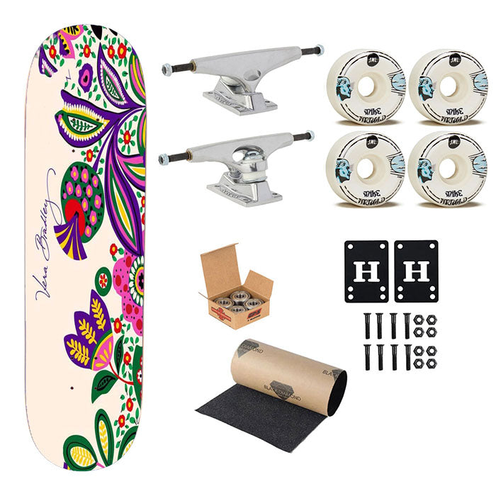 Vera Bradley Rose 2 Skateboard Complete Board 8.0" X 31.75"