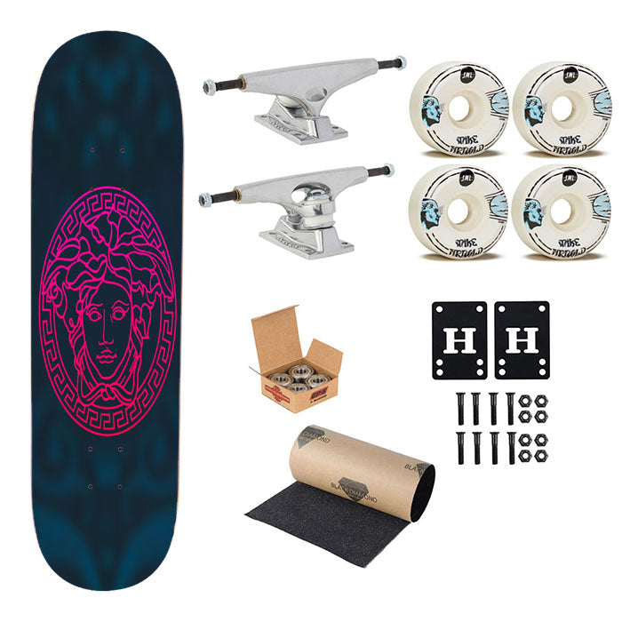Versace Pink Pattern Skateboard Complete Board 8.0" X 31.75"