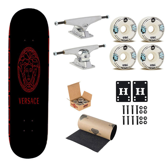 Versace Red Black Skateboard Complete Board 8.0" X 31.75"