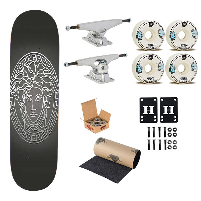 Versace White Logo Skateboard Complete Board 8.0" X 31.75"