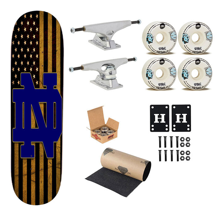 Vertical Notre Dame Fighting Irish Wallpapers Skateboard Complete Board 8.0" X 31.75"